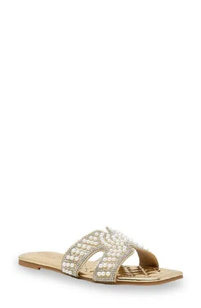 Chase & Chloe Chase And Chloe Tessie Embellished Slide Sandal