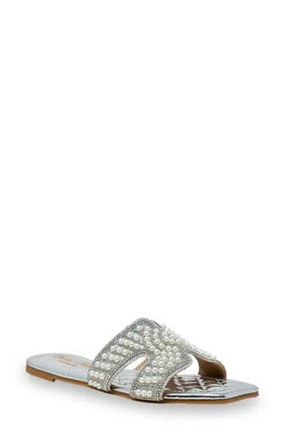 Chase & Chloe Chase And Chloe Tessie Embellished Slide Sandal