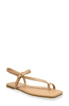 Chase & Chloe Chase And Chloe Toe Loop Sandal In Brown