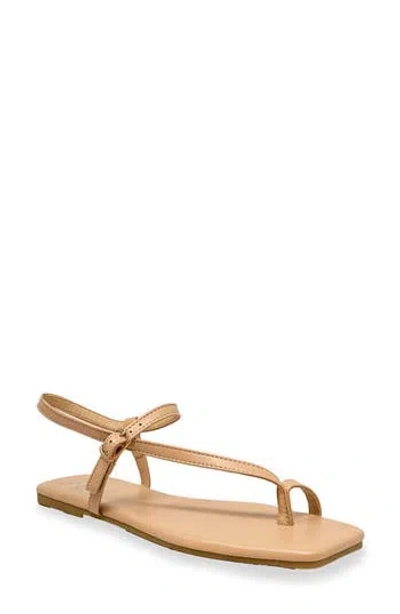 Chase & Chloe Chase And Chloe Toe Loop Sandal In Brown