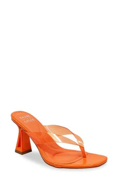 Chase & Chloe Chase And Chloe Translucent Strap Block Heel Sandal In Multi