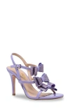 Chase & Chloe Chase And Chloe Triple Bow Rhinestone Sandal In Lilac Patent