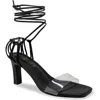 Chase & Chloe Chase And Chloe Vance Ankle Wrap Sandal In Black
