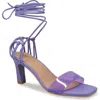 Chase & Chloe Chase And Chloe Vance Ankle Wrap Sandal In Purple