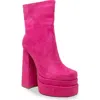 Chase & Chloe Chase And Chloe Wolfe Block Heel Double Platform Bootie