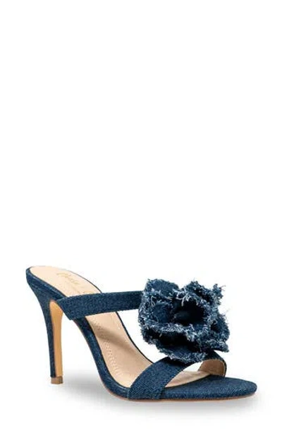Chase & Chloe Chase And Chloe Yureli Fray Rosette Slide Sandal
