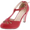 Chase + Chloe Women's Kimmy-36 T-strap Pumps In Red In Red