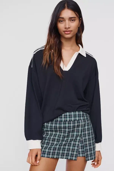 Chaser 100% Cotton Rugby Sweatshirt In Black