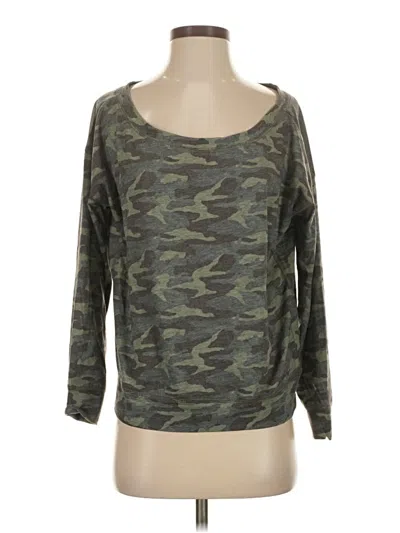 Pre-owned Chaser 3/4 Sleeve Top Green Boatneck Tops