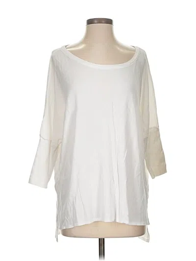 Pre-owned Chaser 3/4 Sleeve Top White Boatneck Tops