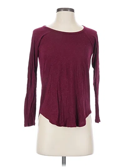Pre-owned Chaser 3/4 Sleeve T-shirt In Burgundy