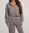 CHASER ABILENE ZIP UP TOP IN GREY