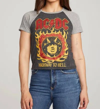 Chaser Ac/dc Highway To Hell Tee In Black In Multi