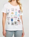 Chaser Acdc Logo Collage Tee In White In White