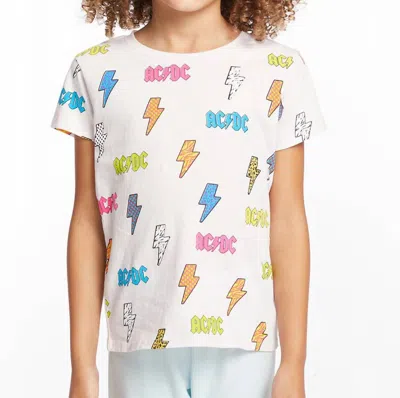 Chaser Kids' Ac/dc-all Over Logo In Pink In White