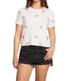 Chaser All Over Cowboy Boot Top In White/brown In Multi