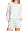 Chaser All Over Lemons Long Sleeve Top In White In White