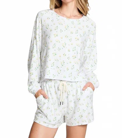 Chaser All Over Lemons Long Sleeve Top In White