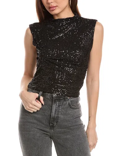 Chaser Allover Sequin Stretch Jersey Haileyy Tank In Black