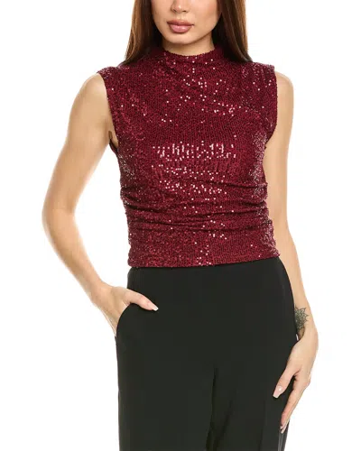 Chaser Allover Sequin Stretch Jersey Haileyy Tank In Red