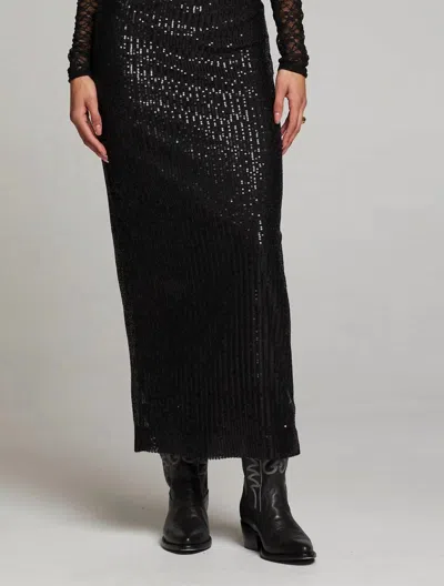 Chaser Amber Midi Skirt In Licorice In Black