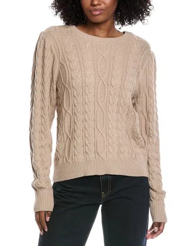 Chaser Annira Cable Knit Sweater In Brown