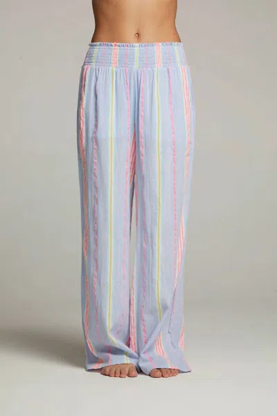 Chaser Bari Stripe Flared Leg Trouser In South Beach
