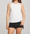 Chaser Basic Slit Tank In White In White