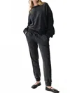 Chaser Maritime Cozy Knit Pullover In True Black In Multi
