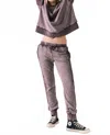 Chaser Bay Soft Brushed Joggers In Fig In Pink