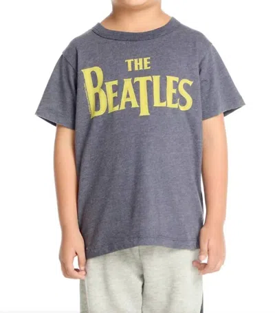 Chaser Kids' Beatles Classic Logo Tee Top In Avalon In Gray