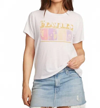 Chaser Beatles Retro Beatles Graphic Tee In White In Neutral