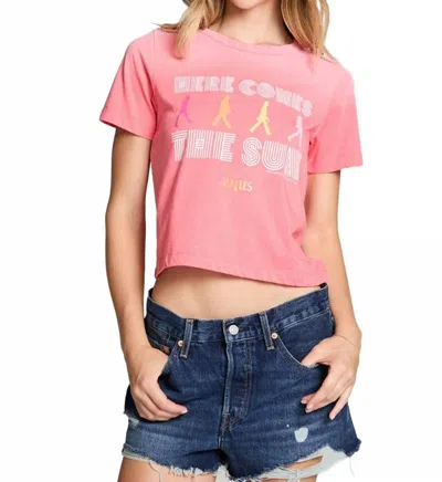 Chaser Beatles Short Sleeve Tee In Pink