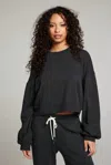 Chaser Belly Pullover Sweater In Licorice In Black