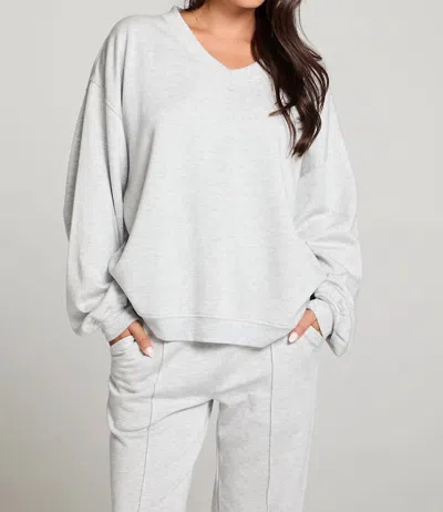 Chaser Berkeley Pullover In Heather Grey In Gray