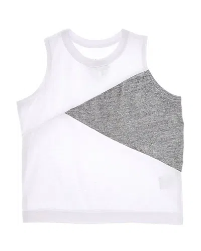 Chaser Kids' Blocked Jersey Muscle Tank In Grey