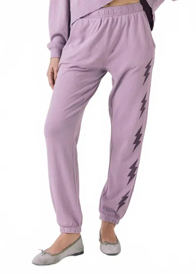 Chaser Bolt Jogger Pants In Purple In Pink