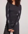 Chaser Bolts Long Sleeve Top In True Black