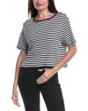 Chaser Boxy Baby Rib Top In Black