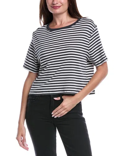 Chaser Boxy Baby Rib Top In Black