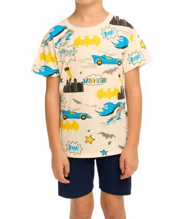 Chaser Kids' Boy's Batmobile Short Sleeve Tee In White