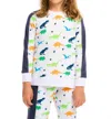 Chaser Boy's Dino Pullover In White In White