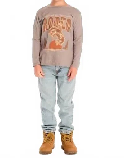 Chaser Kids' Boy's Hold Your Horses Long Sleeve Top In Grey