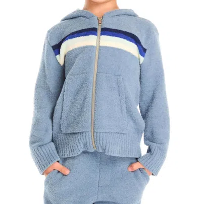 Chaser Kids' Boy's Paxton Zip Up Hoodie In Tahoe Blue In Multi