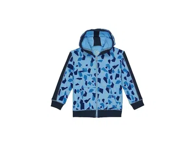 Chaser Kids' Boys  Hoodie Blue Stretch Camouflage Full Zip Long Sleeve Pockets Gbo163