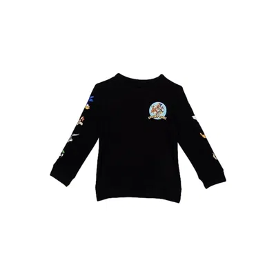 Chaser Kids' Boys  Looney Toons Sweater Black Knit Stretch Crew Neck Pullover Gbo241