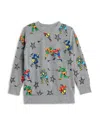 Chaser Boys' Comfy Long Sleeved Printed Pullover Tee - Little Kid, Big Kid In Heather Gray
