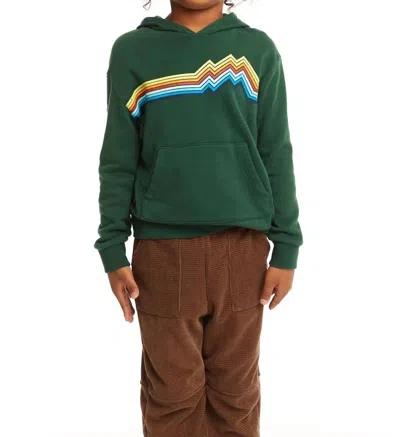 Chaser Kids' Boys Striped Hooded Pullover In Green