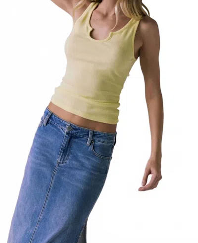 Chaser Brandi Tank Top In Panna Cotta In Yellow