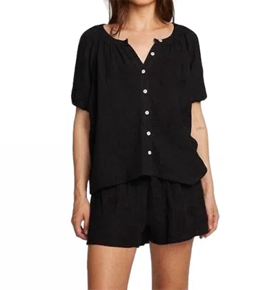 Chaser Brentwood Blouse In Licorice In Black
